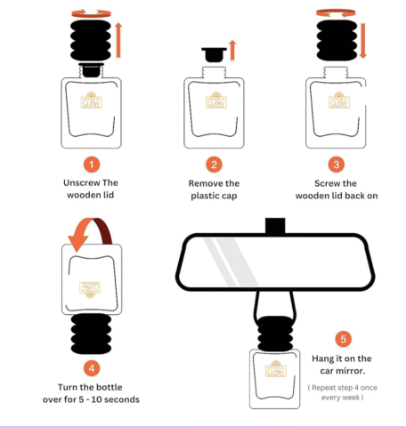 How to Use Hanging Pod Air Freshener Zen Breeze sandalwood hanging pod usage instructions – invert and hang