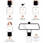 Simple “how to hang” infographic for Nile Scent pod