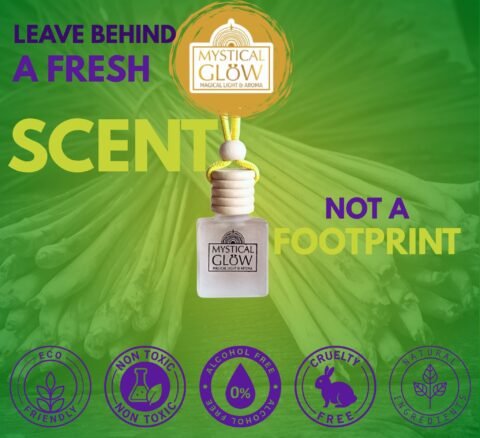 Chemical free badge on Lemon Zest lemongrass pod showing non‑toxic essential oils