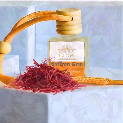 saffron fragrance hanging air freshener Saffron Gem Hanging Pod air freshener on white background