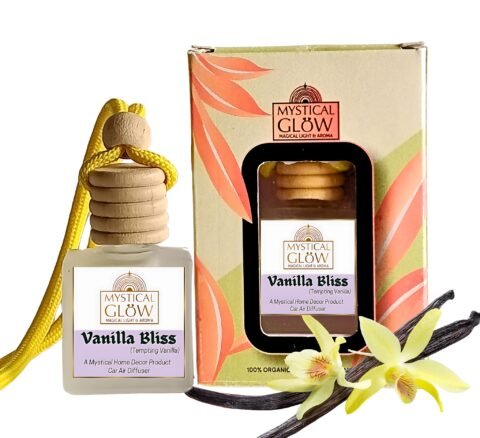 Vanilla Bliss Hanging Pod – Hero Image Vanilla hanging Pod, Vanilla Bliss Royal Vanilla fragrance air freshener hanging pod on white background