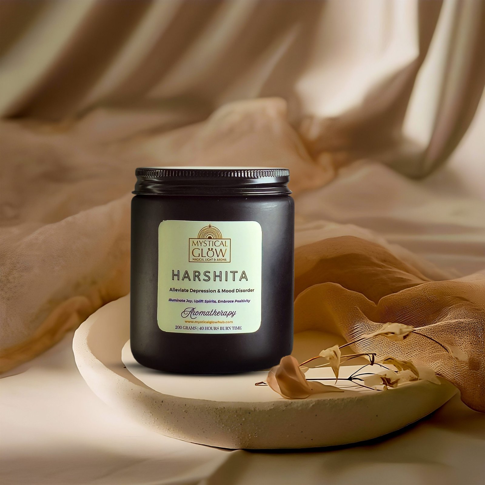 Eco Friendly Beeswax Candle for Depression Relief Aromatherapy Candles for Stress, Eco-friendly beeswax aromatherapy candle for mood support – toxin-free, handmade in India for natural depression relief and holistic well-being