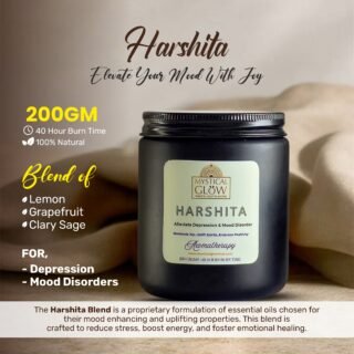 Handheld Aromatherapy Candle for Depression Relief Long-hour burn aromatherapy candle with premium essential oils – handcrafted blend of Lemon, Grapefruit and Clary Sage for uplifting mood and reducing anxiety