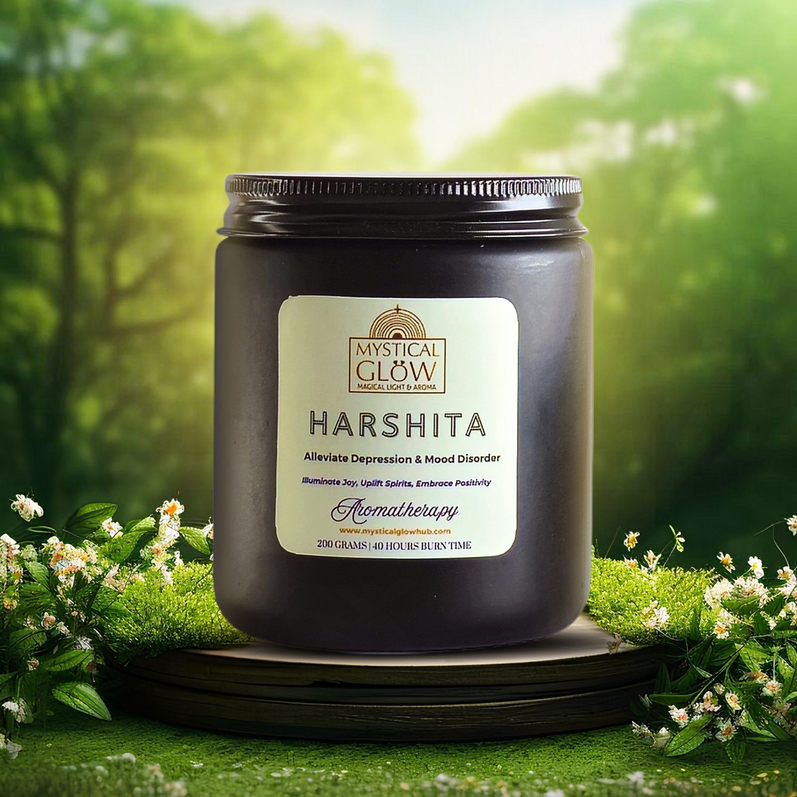 Aromatherapy Candle for Depression Relief in living room Candle for Depression relief, Harshita aromatherapy candle, Mood-boosting aromatherapy candle with Lemon, Grapefruit & Clary Sage – perfect for emotional wellness, mindfulness rituals, and self-care routines