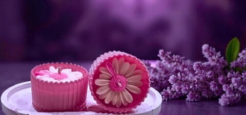 Scented Jar Candle, Luxurious premium jar candles in a deep mystical purple setting, highlighting opulent home fragrance. Scented Jar Candles in India for Festivals