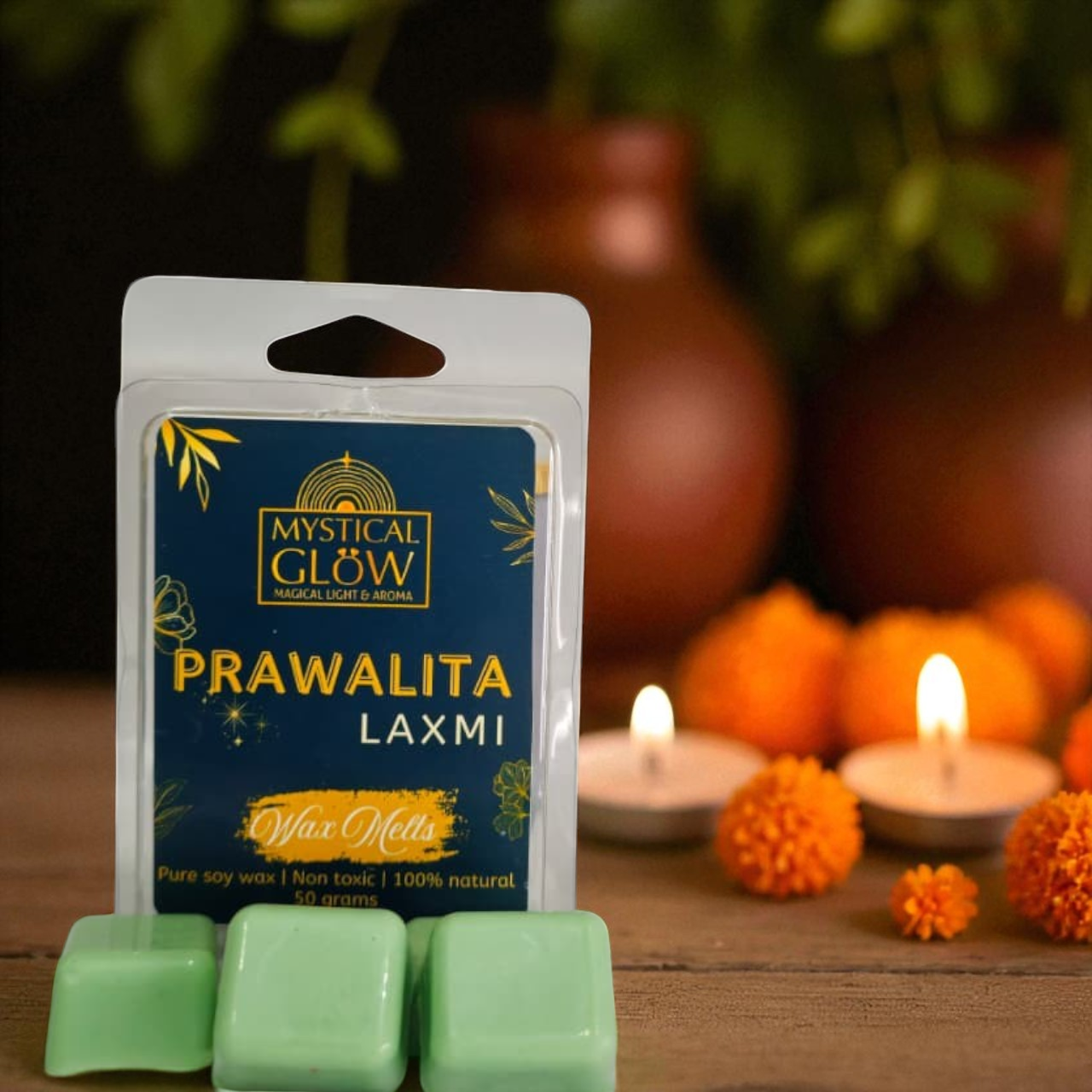 woman using festive wax melts for gifting for home decor, Corporate Diwali Gift Hamper