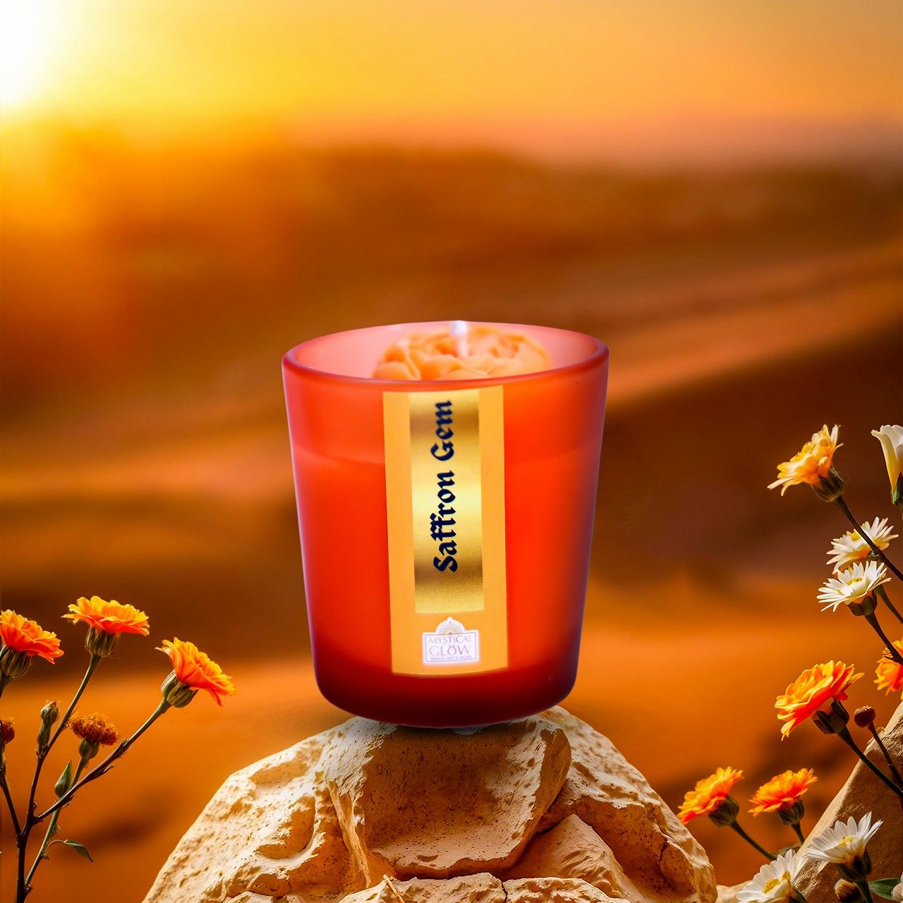 2 SAFFRON AROMA VOTIVE CANDLE