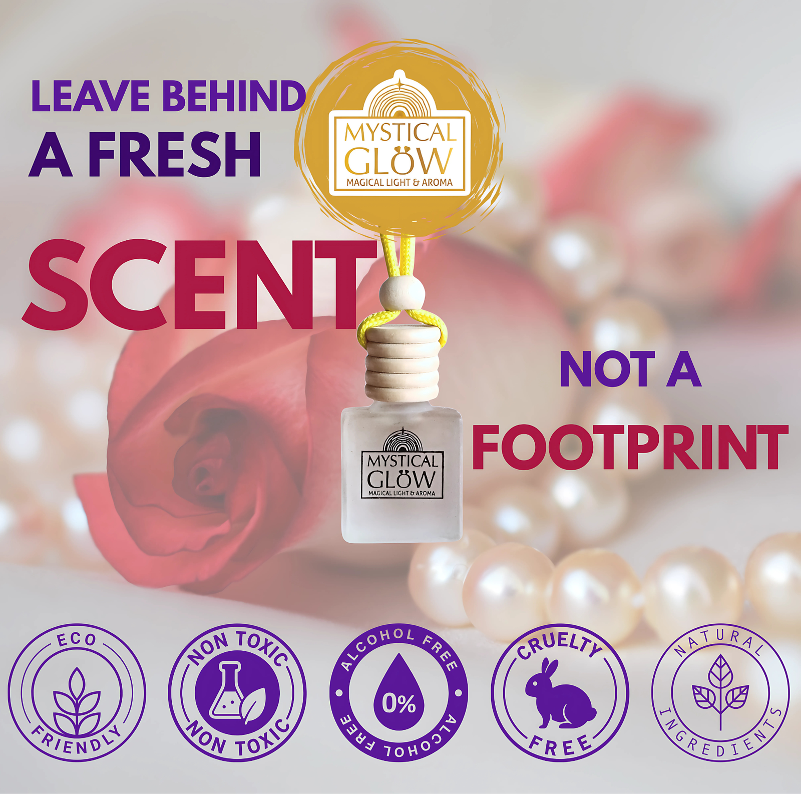 Rose air freshener for car and home