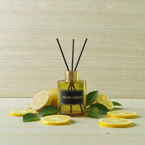 Freshcut Lemon Reed Diffuser – Zesty Citrus Aroma | Mystical Glow