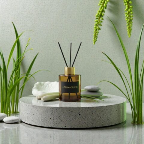 Lemongrass Reed Diffuser – Fresh Citrus Aroma | Mystical Glow